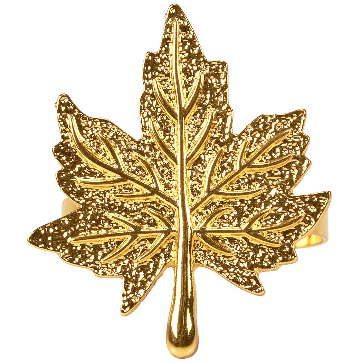 Gold Leaf Napkin Ring - Metal