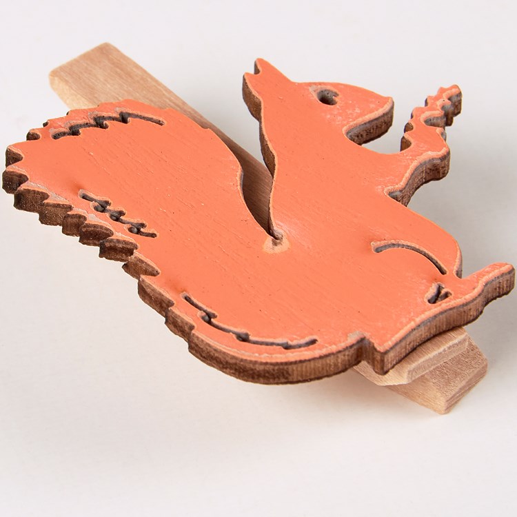 Squirrel Place Card Holder Set - Wood, Metal