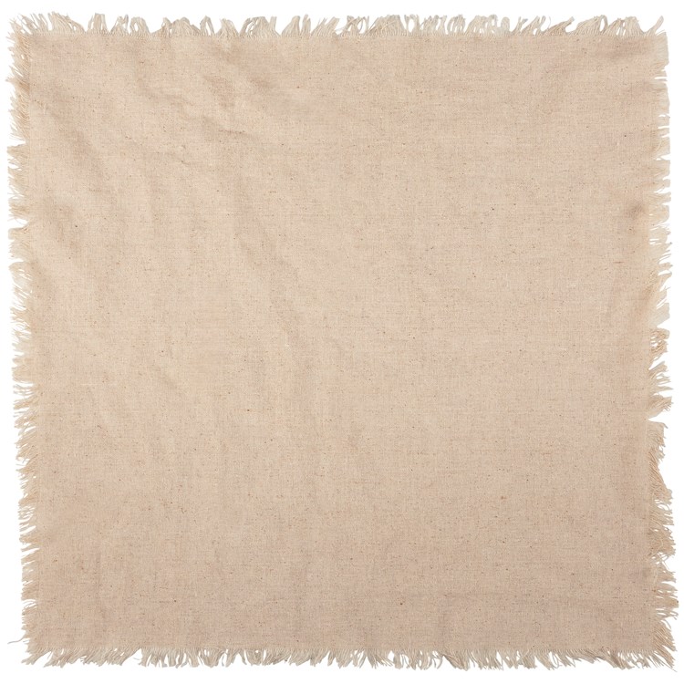 Natural Fringe Napkin Set - Cotton