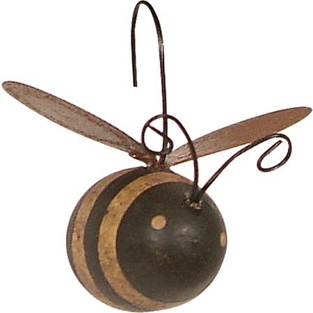 Bumblebee Ornament Set - Wood, Metal, Wire
