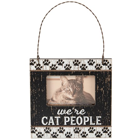We're Cat People Mini Frame - Wood, Plastic, Wire, Magnet