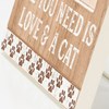 Love And A Cat Photo Frame - Wood, Glass, Metal