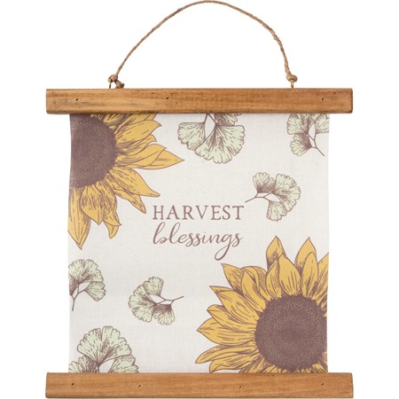 Harvest Blessings Wall Decor - Canvas, Wood, Jute