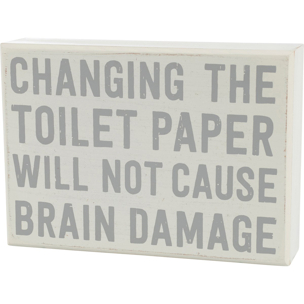 Toilet Paper Box Sign And Towel Set - Wood, Cotton