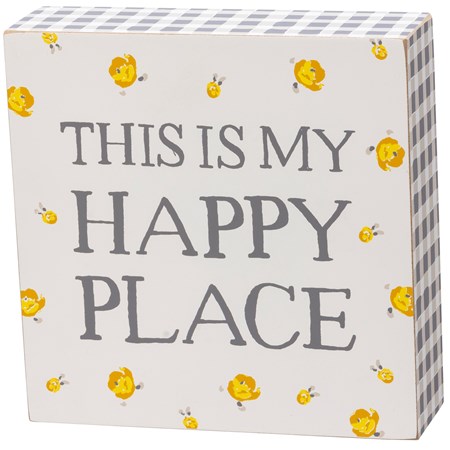 This Is My Happy Place Box Sign - Wood