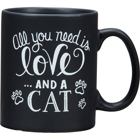All You Need Is Love And A Cat Mug - Stoneware 