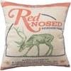 Red Nosed Pillow - Cotton, Linen