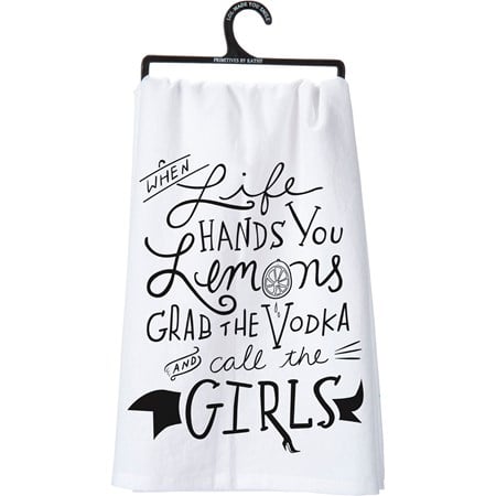 Grab The Vodka And Call The Girls Kitchen Towel - Cotton
