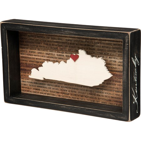 Kentucky Box Sign - Wood, Paper