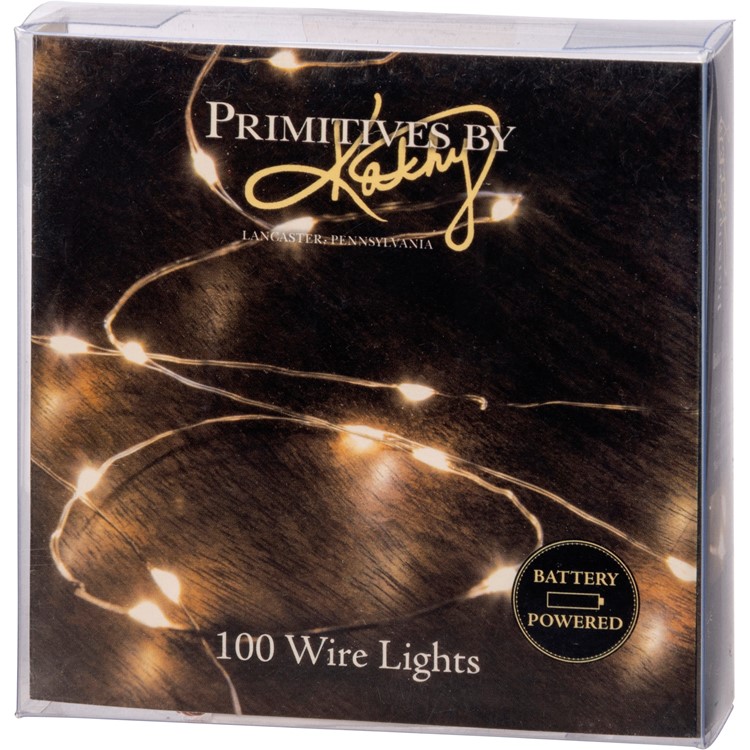 100 Light Wire String Lights - Wire, Plastic, Cord