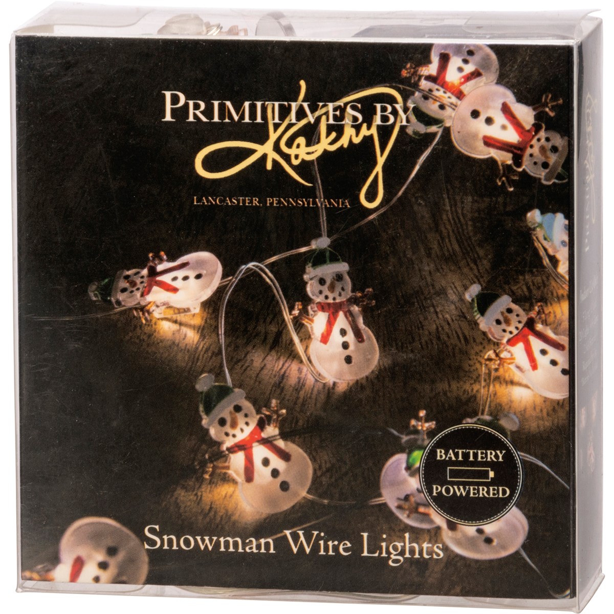 Snowman Wire Lights - Wire, Plastic, Cord