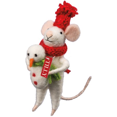 Tilly Mouse Critter - Felt, Polyester, Plastic