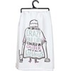 Crazy Old Lady Covered In Glitter Kitchen Towel - Cotton, Glitter