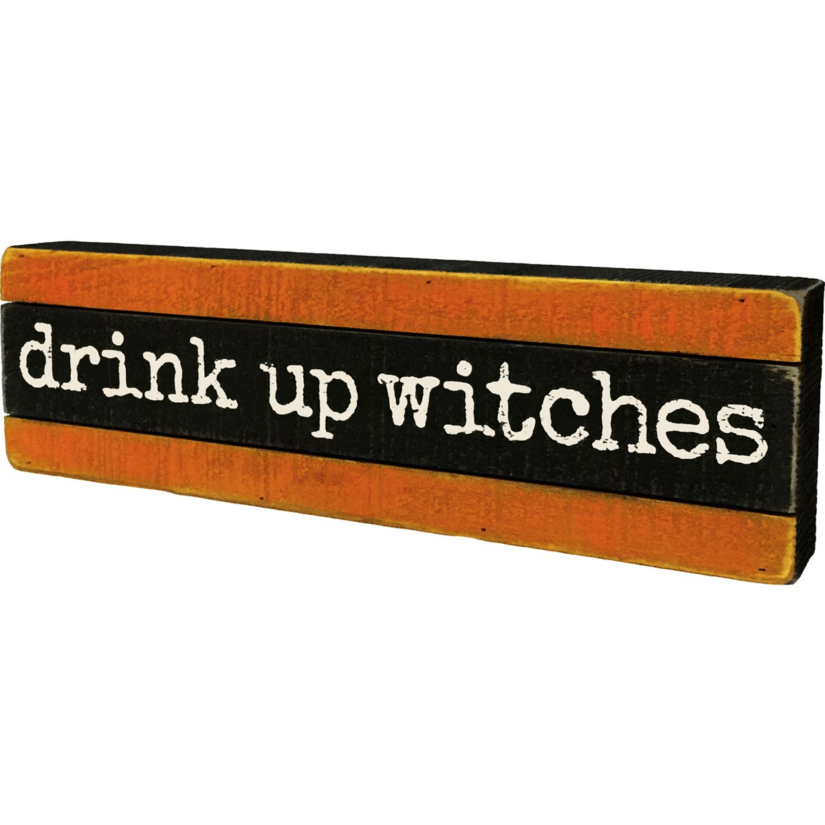 Drink Up Slat Box Sign - Wood