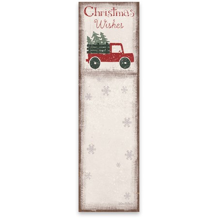 Christmas Wishes List Pad - Paper, Magnet 