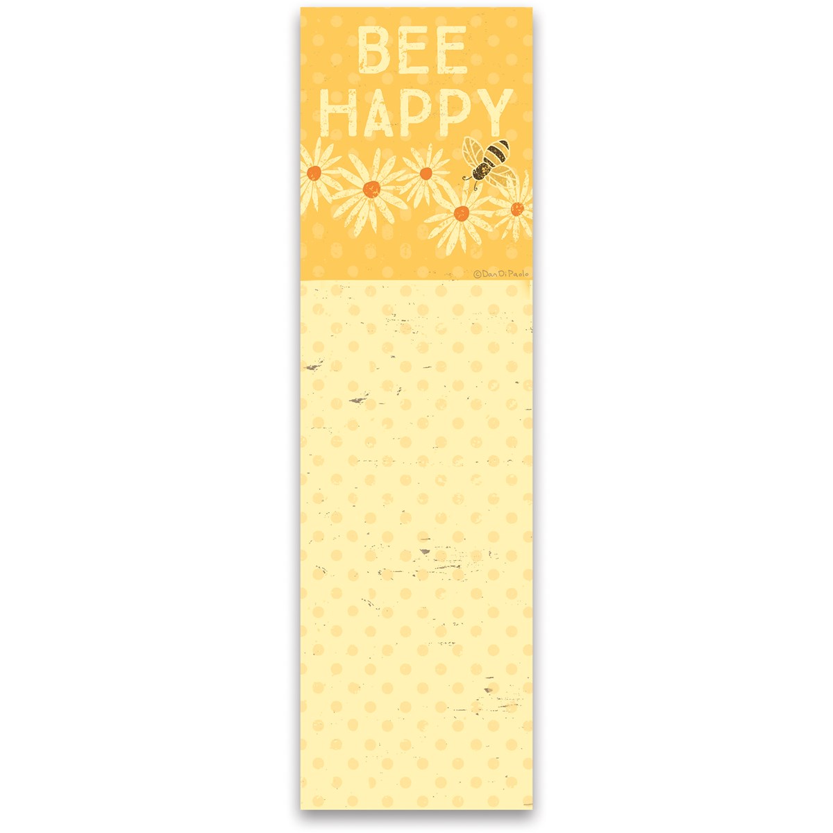 Bee Happy Yellow List Pad - Paper, Magnet
