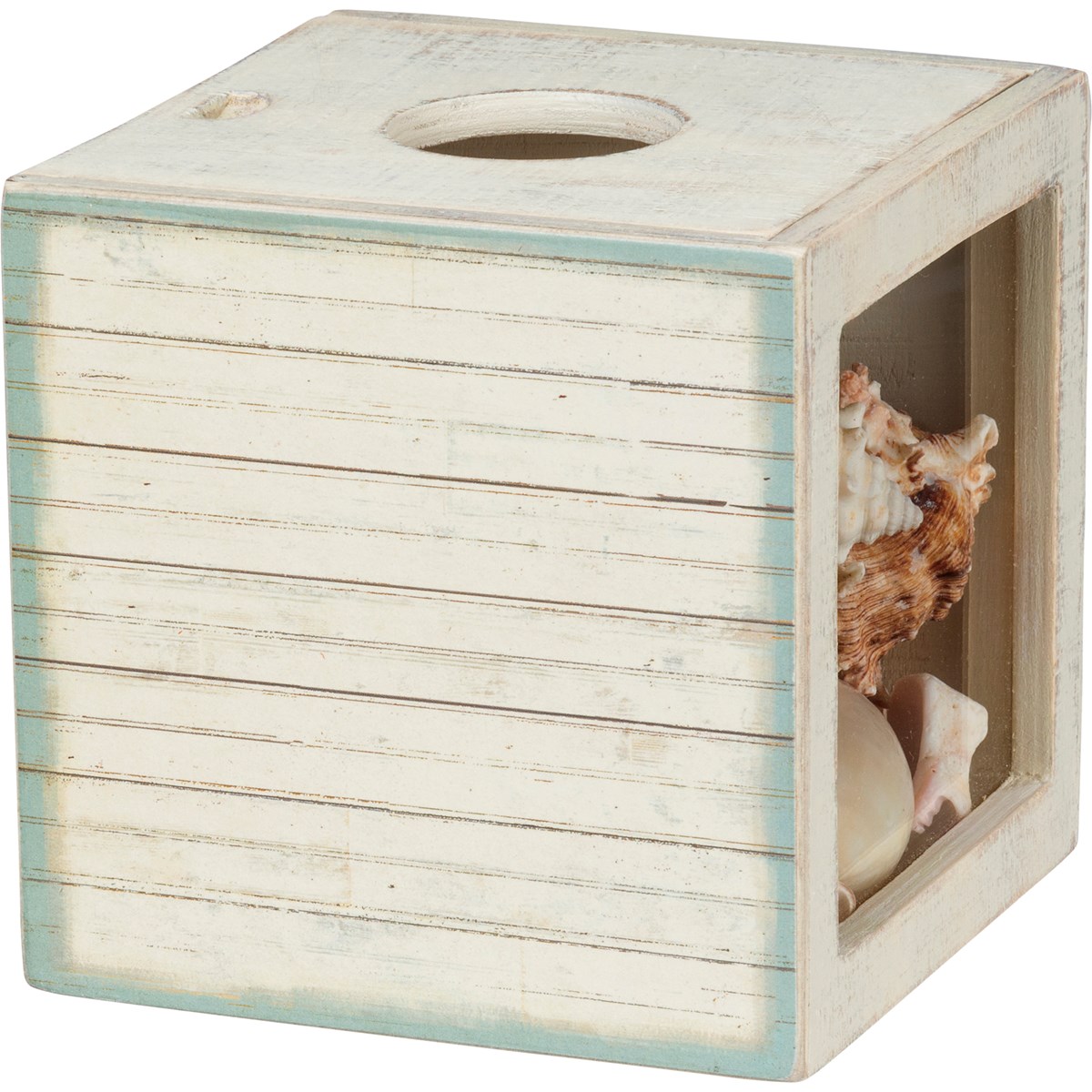 Sea Shell Has A Story Rustic Shell Holder - Wood, Paper, Glass