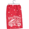 Merry Christmas & Happy New Year Kitchen Towel - Cotton
